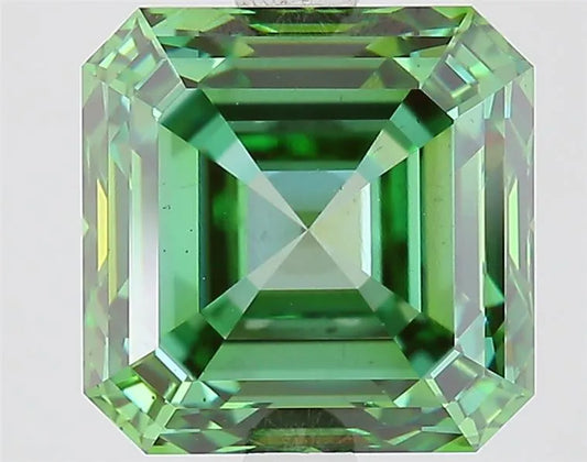 3.28ct Asscher Lab Grown Diamond (Colour Fancy Vivid Green, Clarity VS2, IGI Certified)