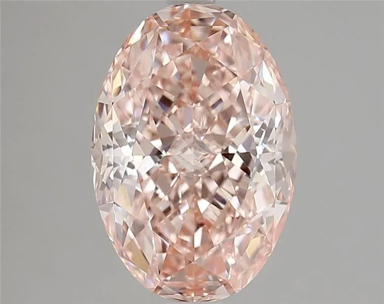 3.28ct Oval Lab Grown Diamond (Colour Fancy Vivid Pink, Clarity VS1, IGI Certified)