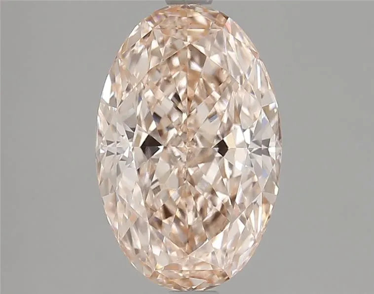 3.28ct Oval Lab Grown Diamond (Colour Fancy Vivid Pink, Clarity VS1, IGI Certified)
