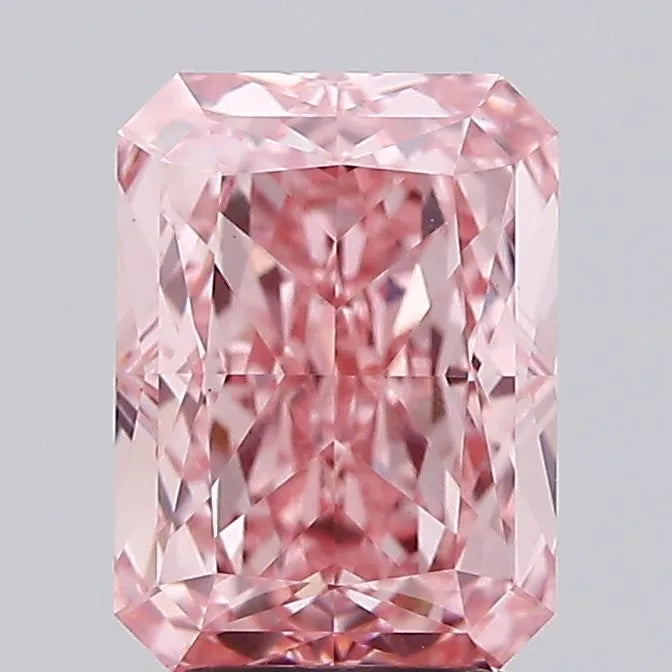 3.28ct Radiant Lab Grown Diamond (Colour Fancy Vivid Pink, Clarity VVS2, IGI Certified)
