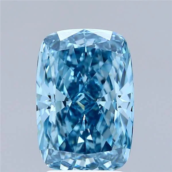 3.29ct Cushion modified Lab Grown Diamond (Colour Fancy Vivid Blue, Clarity VVS1, IGI Certified)