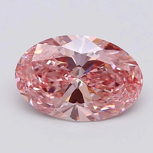 3.29ct Cushion modified Lab Grown Diamond (Colour Fancy Vivid Pink, Clarity VVS2, IGI Certified)
