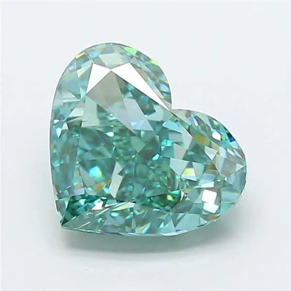 3.29ct Heart Lab Grown Diamond (Colour Fancy Vivid Green, Clarity VVS2, IGI Certified)