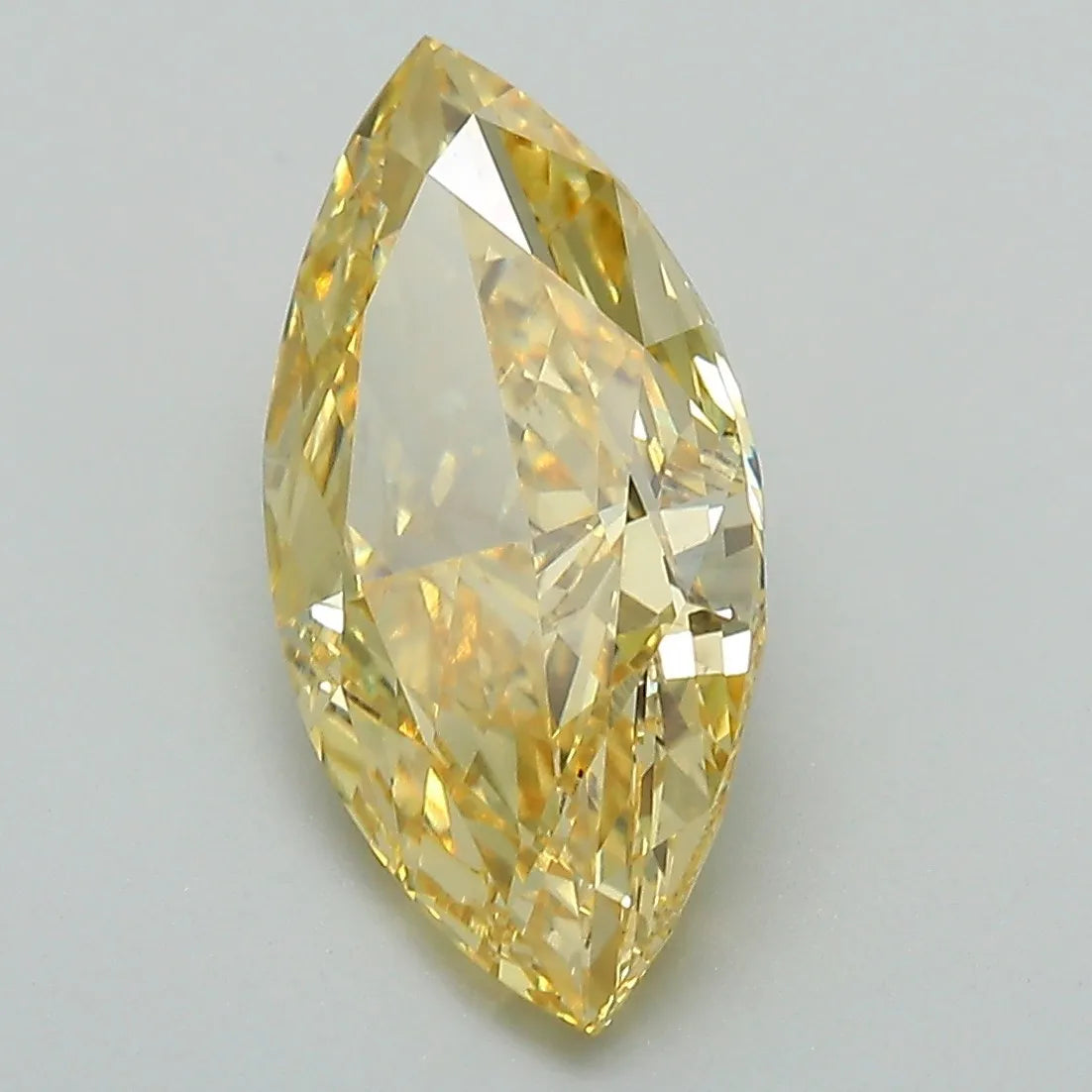 3.29ct Marquise Lab Grown Diamond (Colour Fancy Intense Yellow, Clarity VS1, IGI Certified)