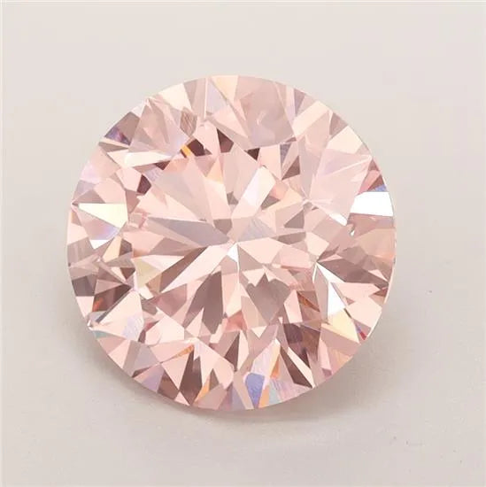 3.29ct Round Lab Grown Diamond (Colour Fancy Intense Pink, Clarity VS1, Cut ID, IGI Certified)