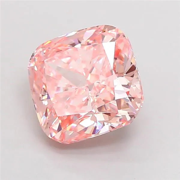 3.30ct Cushion modified Lab Grown Diamond (Colour Fancy Vivid Pink, Clarity VS1, IGI Certified)