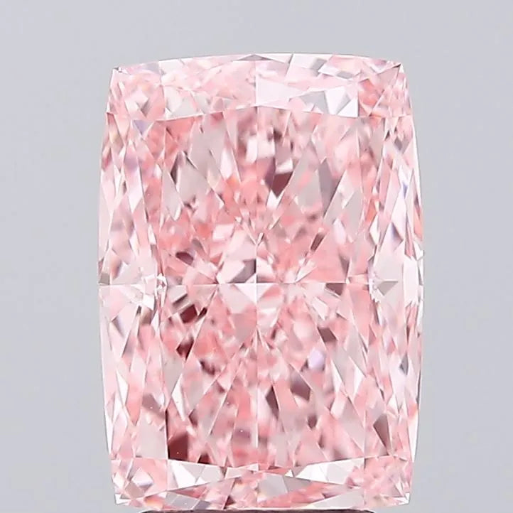 3.30ct Cushion modified Lab Grown Diamond (Colour Fancy Vivid Pink, Clarity VVS2, IGI Certified)