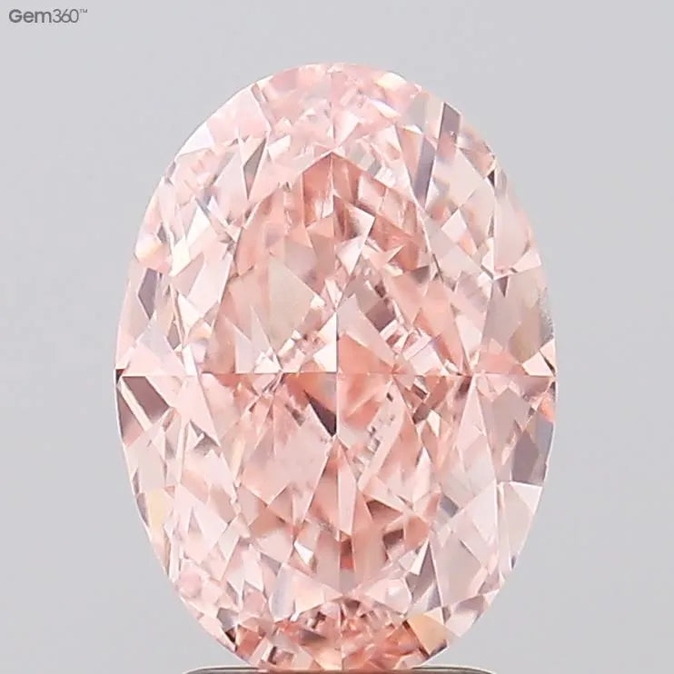 3.30ct Oval Lab Grown Diamond (Colour Fancy Intense Pink, Clarity VS1, IGI Certified)