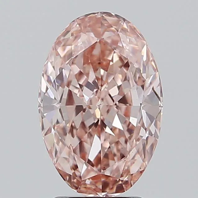 3.30ct Oval Lab Grown Diamond (Colour Fancy Vivid Pink, Clarity VS2, IGI Certified)