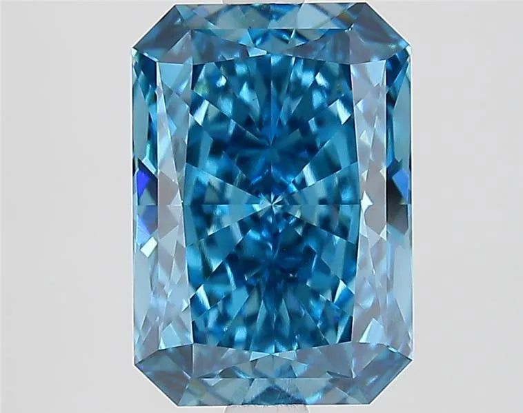 3.30ct Radiant Lab Grown Diamond (Colour Fancy Vivid Blue, Clarity VVS2, IGI Certified)