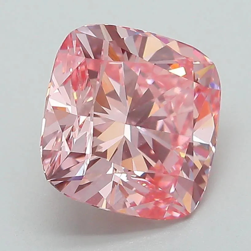 3.31ct Cushion brilliant Lab Grown Diamond (Colour Fancy Intense Pink, Clarity VS1, IGI Certified)