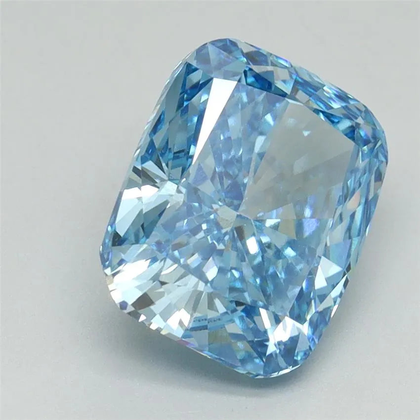 3.31ct Cushion brilliant Lab Grown Diamond (Colour Fancy Vivid Blue, Clarity VVS2, IGI Certified)