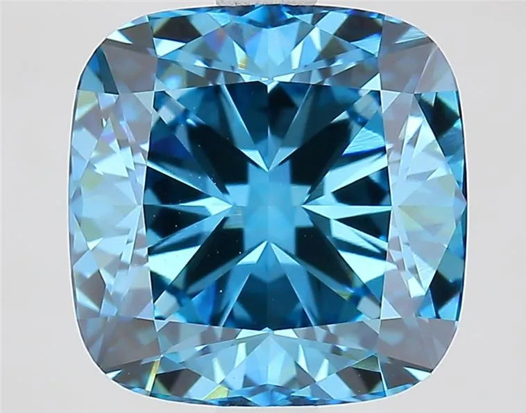 3.31ct Cushion modified Lab Grown Diamond (Colour Fancy Vivid Blue, Clarity VVS2, IGI Certified)