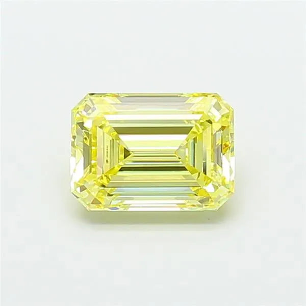 3.31ct Emerald Lab Grown Diamond (Colour Fancy Intense Yellow, Clarity VVS2, IGI Certified)