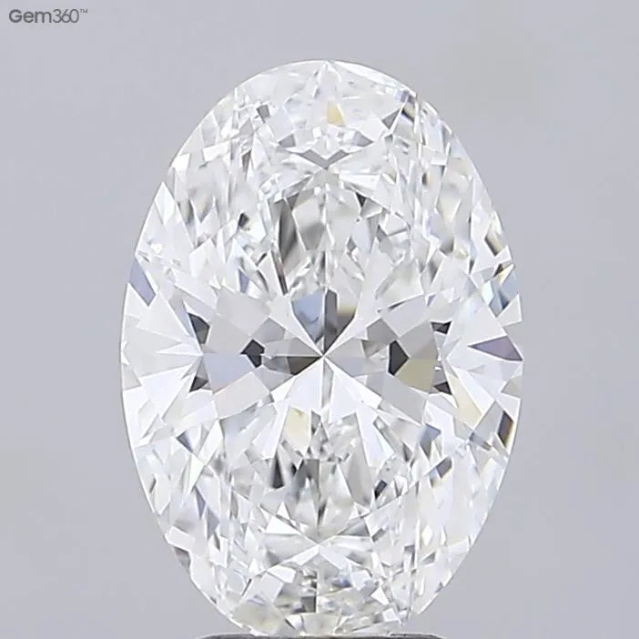 3.31ct Oval Lab Grown Diamond (Colour E, Clarity VVS2, IGI Certified)