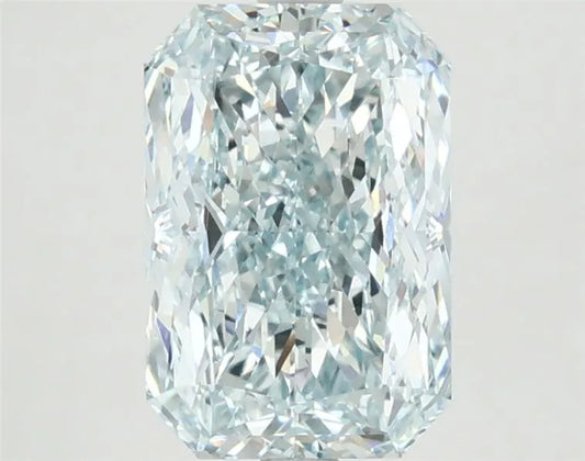 3.31ct Radiant Lab Grown Diamond (Colour Fancy Intense Green Blue, Clarity VVS2, IGI Certified)