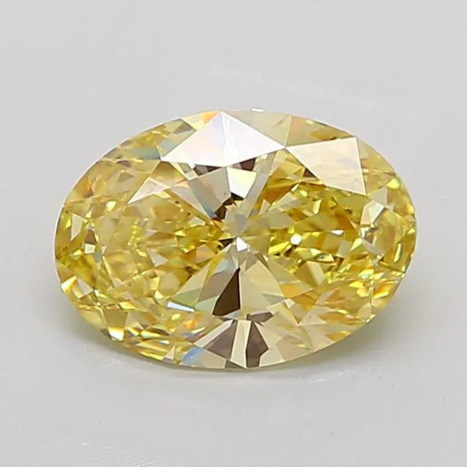 3.32ct Oval Lab Grown Diamond (Colour Fancy Intense Yellow, Clarity VS1, IGI Certified)