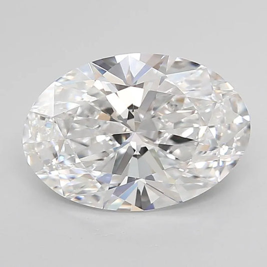 3.33ct Oval Lab Grown Diamond (Colour D, Clarity IF, Cut EX, IGI Certified)