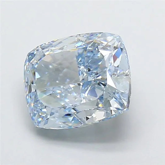 3.34ct Cushion modified Lab Grown Diamond (Colour Fancy Blue, Clarity VVS2, IGI Certified)