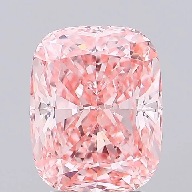 3.34ct Cushion modified Lab Grown Diamond (Colour Fancy Vivid Pink, Clarity VVS2, IGI Certified)