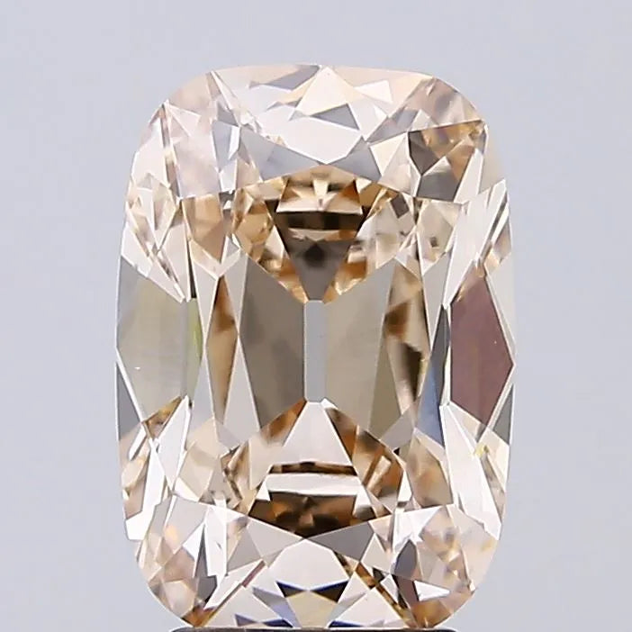 3.35ct Cushion brilliant Lab Grown Diamond (Colour Fancy Light Brown, Clarity VS1, IGI Certified)