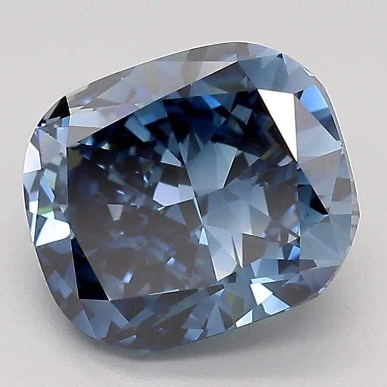 3.35ct Cushion modified Lab Grown Diamond (Colour Fancy Deep Blue, Clarity VS1, Cut GD, IGI Certified)