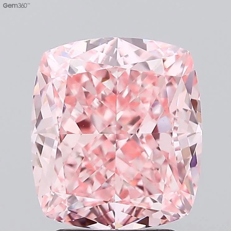 3.35ct Cushion modified Lab Grown Diamond (Colour Fancy Vivid Pink, Clarity VVS2, IGI Certified)