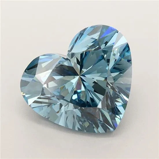 3.37ct Heart Lab Grown Diamond (Colour Fancy Vivid Blue, Clarity VVS2, IGI Certified)