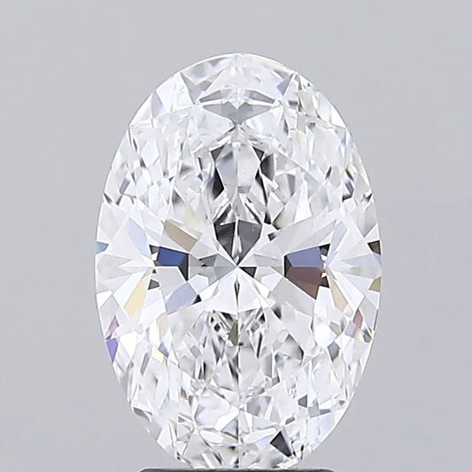 3.38ct Oval Lab Grown Diamond (Colour D, Clarity IF, IGI Certified)