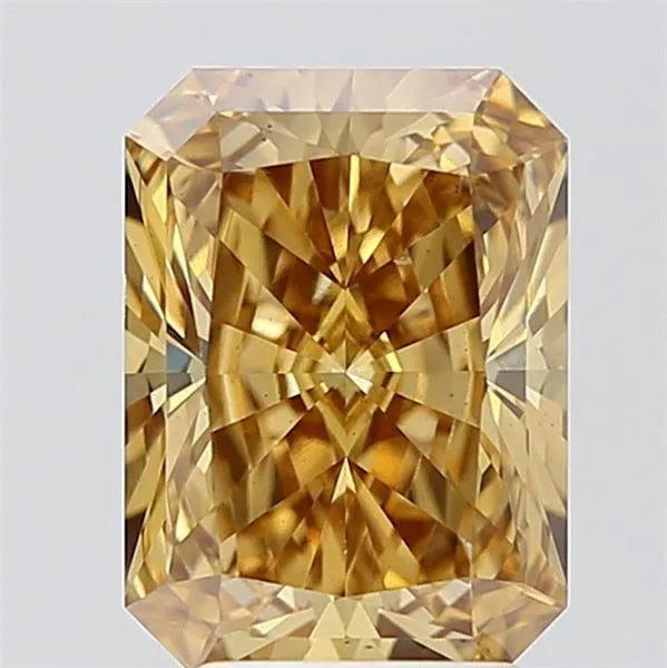 3.38ct Radiant Lab Grown Diamond (Colour Fancy Intense Brownish Yellow, Clarity VS2, IGI Certified)