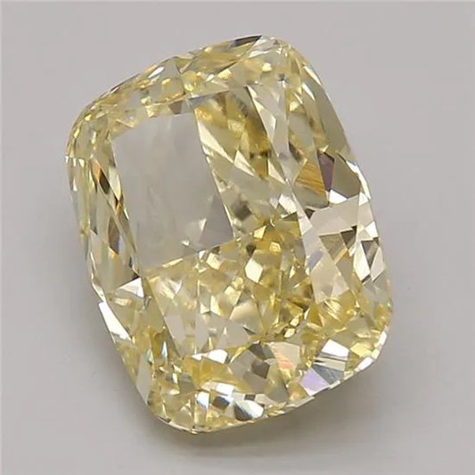 3.39ct Cushion modified Lab Grown Diamond (Colour Fancy Intense Yellow, Clarity VVS2, Cut EX, IGI Certified)