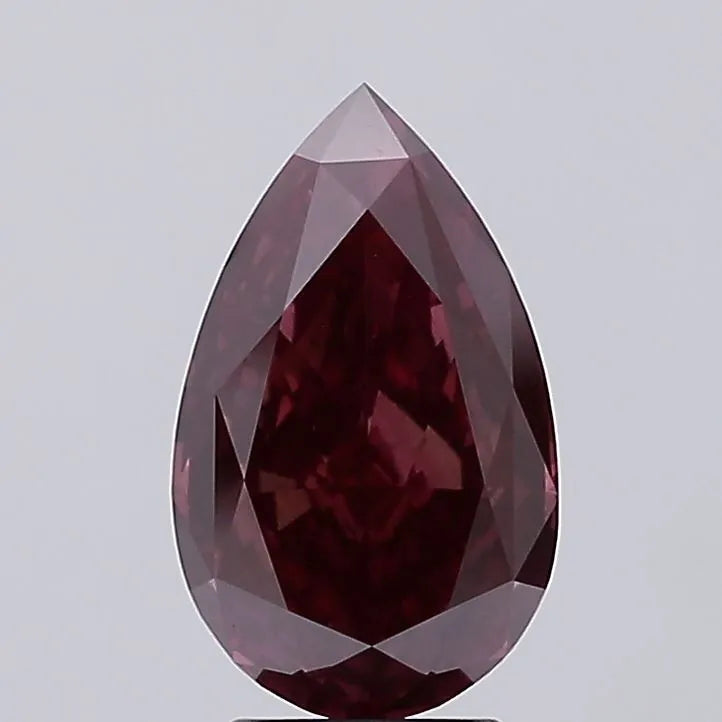 3.39ct Pear Lab Grown Diamond (Colour Fancy Deep Pink, Clarity VS2, IGI Certified)