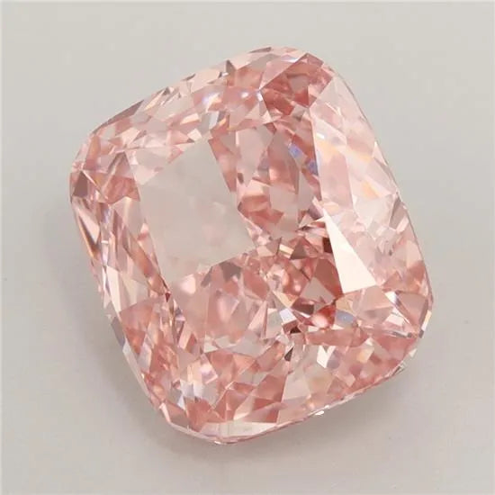 3.40ct Cushion brilliant Lab Grown Diamond (Colour Fancy Vivid Pink, Clarity VS1, IGI Certified)