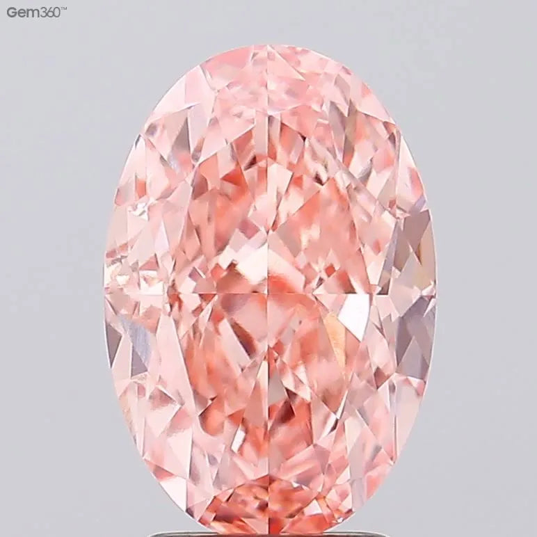 3.40ct Oval Lab Grown Diamond (Colour Fancy Intense Pink, Clarity VS1, IGI Certified)