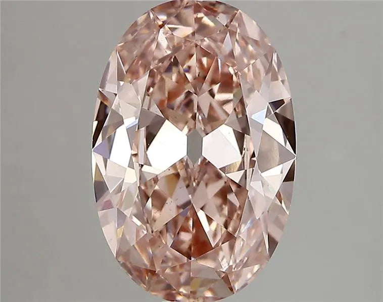 3.40ct Oval Lab Grown Diamond (Colour Fancy Intense Pink, Clarity VS2, IGI Certified)