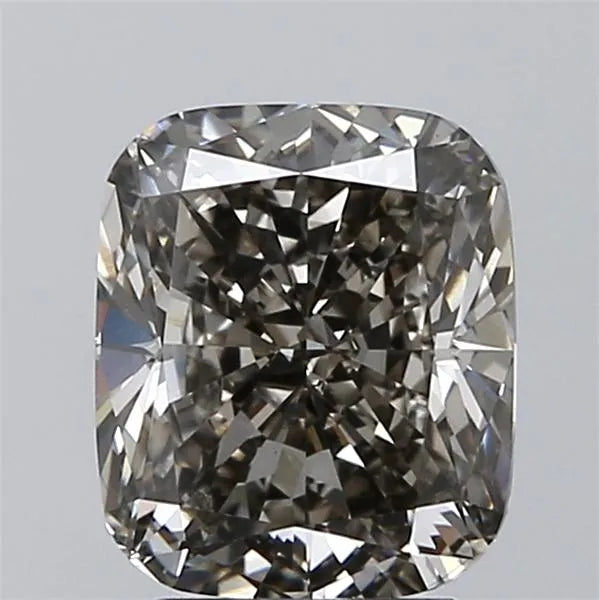 3.42ct Cushion modified Lab Grown Diamond (Colour Fancy Brownish Gray, Clarity VS1, IGI Certified)