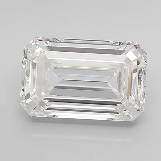 3.42ct Emerald Lab Grown Diamond (Colour F, Clarity IF, Cut EX, IGI Certified)