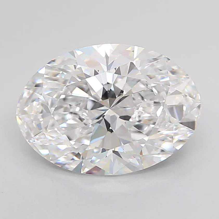 3.42ct Oval Lab Grown Diamond (Colour D, Clarity IF, Cut EX, IGI Certified)