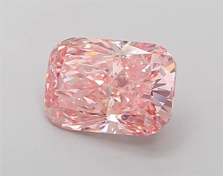 3.44ct Cushion brilliant Lab Grown Diamond (Colour Fancy Vivid Pink, Clarity VS2, IGI Certified)