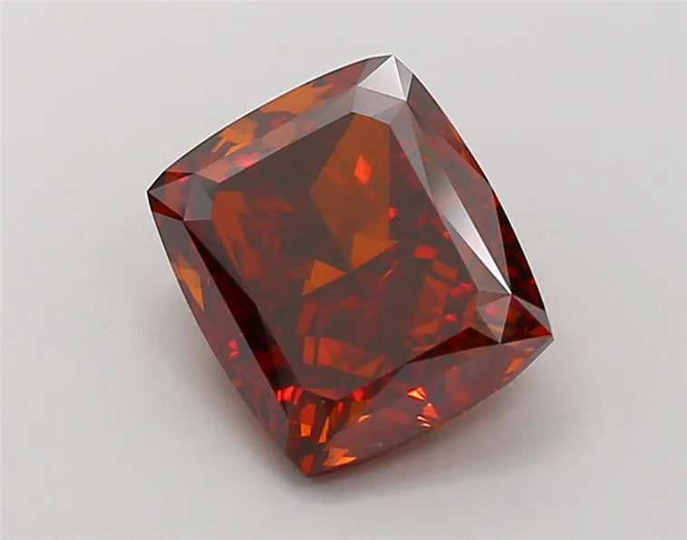 3.44ct Cushion modified Lab Grown Diamond (Colour Fancy Deep Brownish Orange, Clarity VS1, IGI Certified)