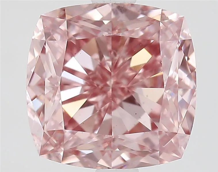 3.48ct Cushion modified Lab Grown Diamond (Colour Fancy Vivid Pink, Clarity VS1, IGI Certified)