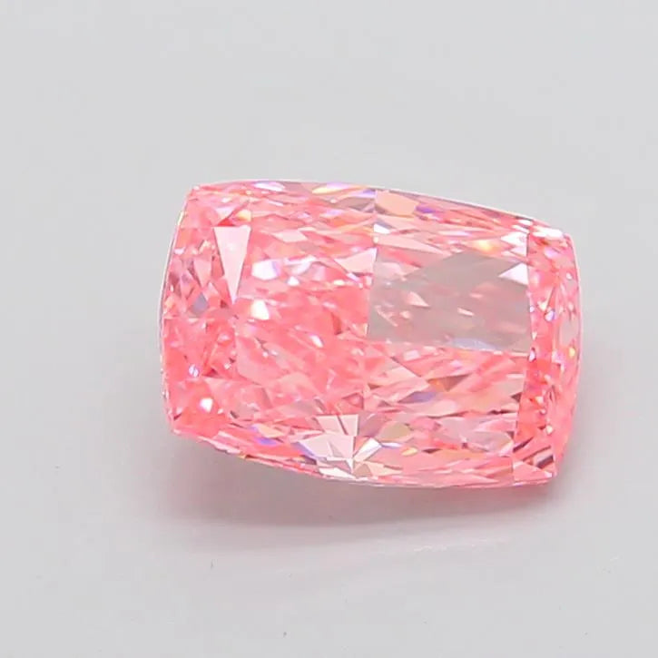 3.48ct Cushion modified Lab Grown Diamond (Colour Fancy Vivid Pink, Clarity VVS2, IGI Certified)