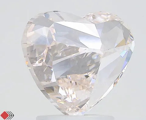 3.49ct Heart Lab Grown Diamond (Colour Very Light Pinkish Brown, Clarity VVS2, IGI Certified)