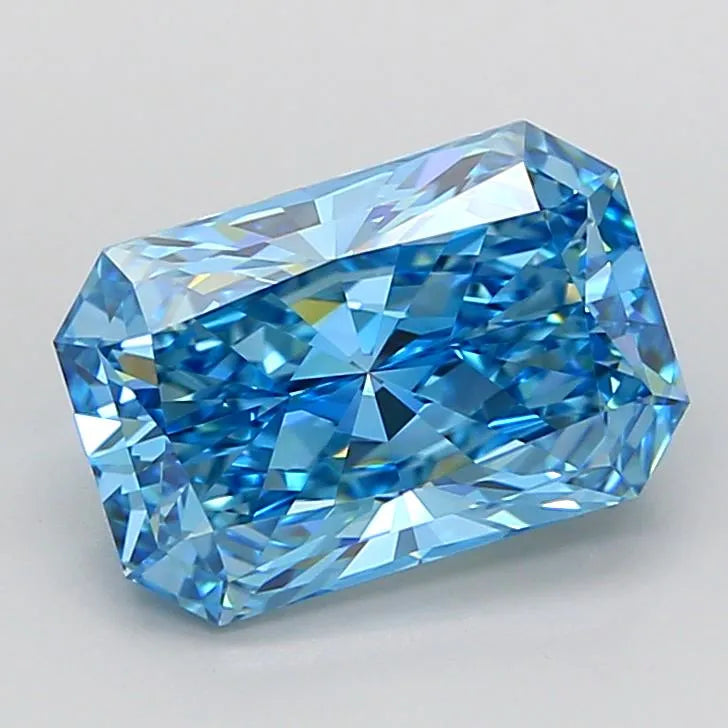3.49ct Radiant Lab Grown Diamond (Colour Fancy Vivid Blue, Clarity VVS1, IGI Certified)