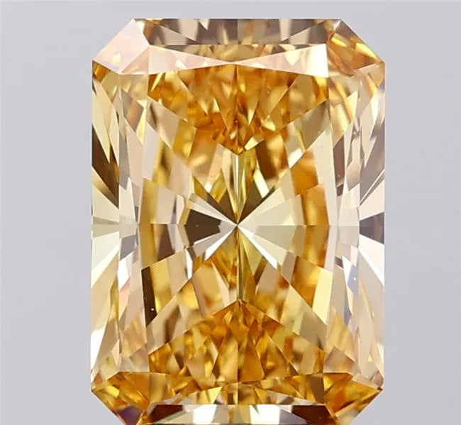 3.49ct Radiant Lab Grown Diamond (Colour Fancy Vivid Orangey Yellow, Clarity VS1, IGI Certified)