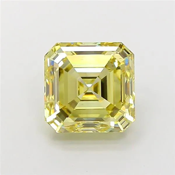 3.50ct Asscher Lab Grown Diamond (Colour Fancy Light Yellow, Clarity VS2, IGI Certified)
