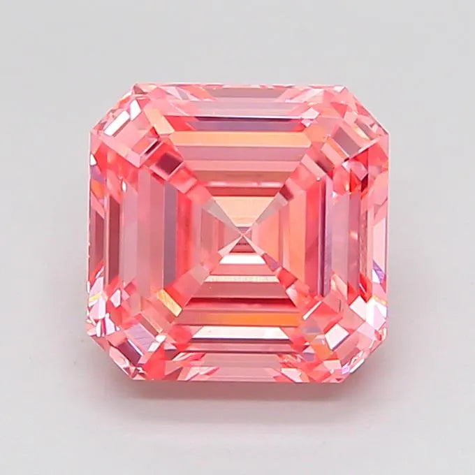 3.50ct Asscher Lab Grown Diamond (Colour Fancy Vivid Pink, Clarity VS2, IGI Certified)
