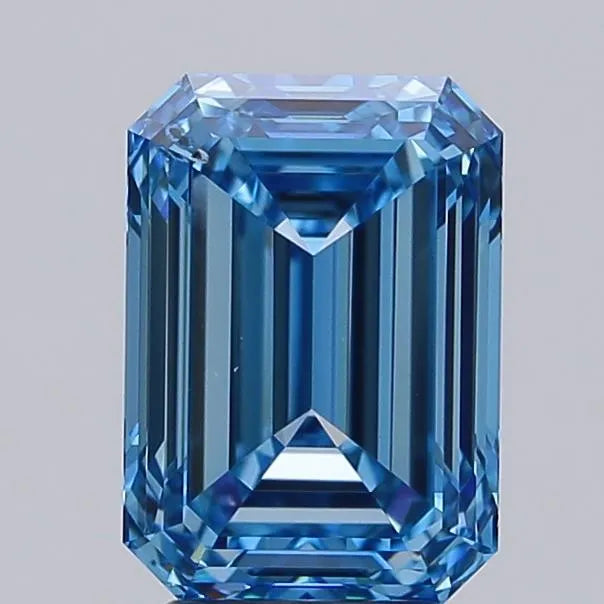 3.50ct Emerald Lab Grown Diamond (Colour Fancy Vivid Blue, Clarity SI1, Cut VG, IGI Certified)