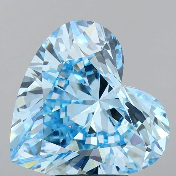 3.50ct Heart Lab Grown Diamond (Colour Fancy Vivid Blue, Clarity VVS2, IGI Certified)
