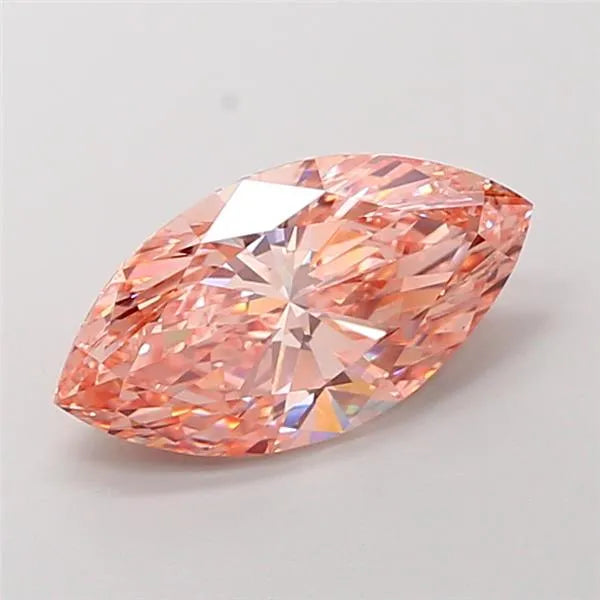 3.50ct Marquise Lab Grown Diamond (Colour Fancy Vivid Brownish Pink, Clarity VS1, IGI Certified)